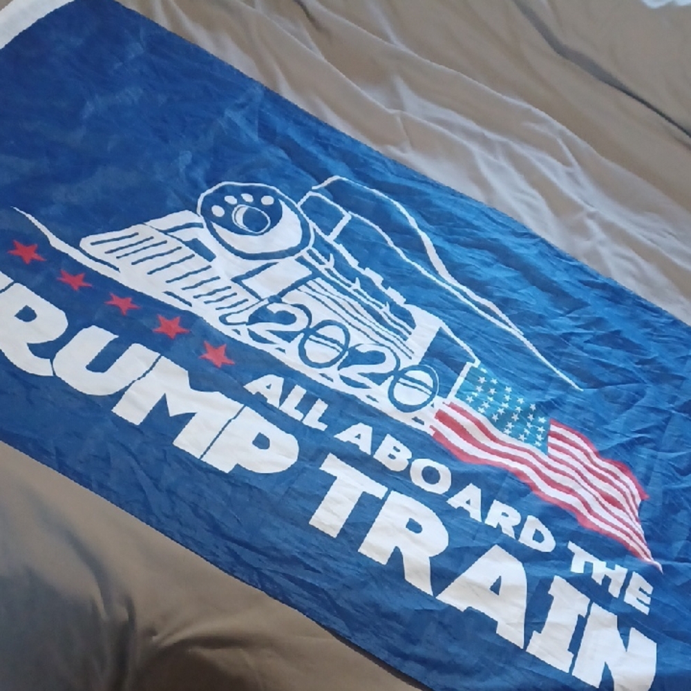 Blue Trump Train Flag 2020 Model.
